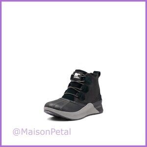 Waterproof Leather Ankle Boots with Flat Heel